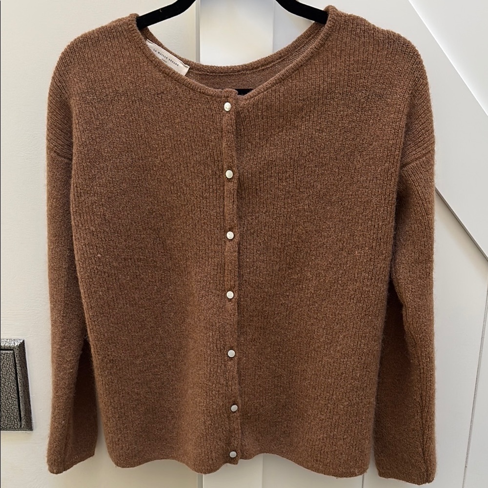 Brown Button-Up Women's Sweater